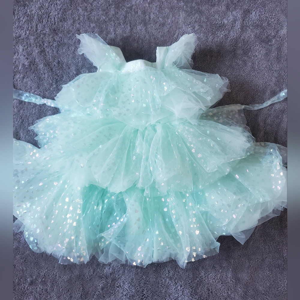Girls 3-4T Sparkling Mint Green Special Occasion Tulle/ Party/ Dance Dress